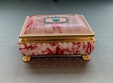 Vintage Blue Bird Confectionery English Candy Tin Elegant Pressed Tin Hinged Box