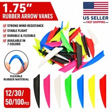 1.75 Inch Rubber Arrow Vanes Archery Fletching for Target Shooting Arrow DIY