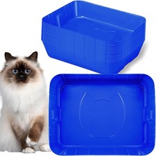 25 Pcs Disposable Litter Boxes for Cats Plastic Cat Litter Tray Large Kitten ...