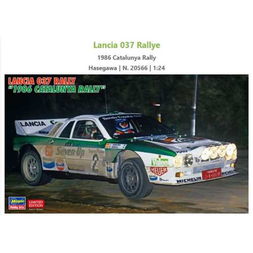 Lancia 037 Catalunya Rally 1986 Kit 1:24 Hasegawa Kit Auto -D- Neues Modell-image