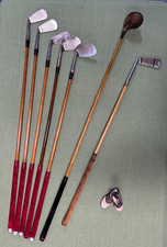 Playable Vintage Hickory shaft golf set of 7 clubs.