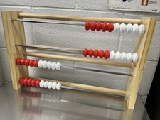 Lot 2 Abacus Natural Wood Bead Personal Counting Frames Education Math Hand2Mind