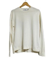 UNIQLO +J Silk Cotton Crewneck Sweater White Beige S Size