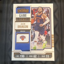 2023-24 Panini Contenders #59 Jalen Brunson Game Ticket Bronze New York Knicks