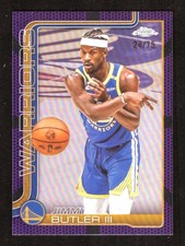 2025-26 Topps Chrome Jimmy Butler III Purple Basketball Refractor 24/75 Warriors
