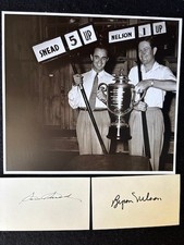 Vintage Sam Snead & Byron Nelson signed 3x5 with unsigned 8x10 photo + COA