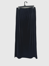 Vintage Dressbarn Womens 8 Black Velvet Pencil Maxi Skirt Whimsigoth Fairy Glam