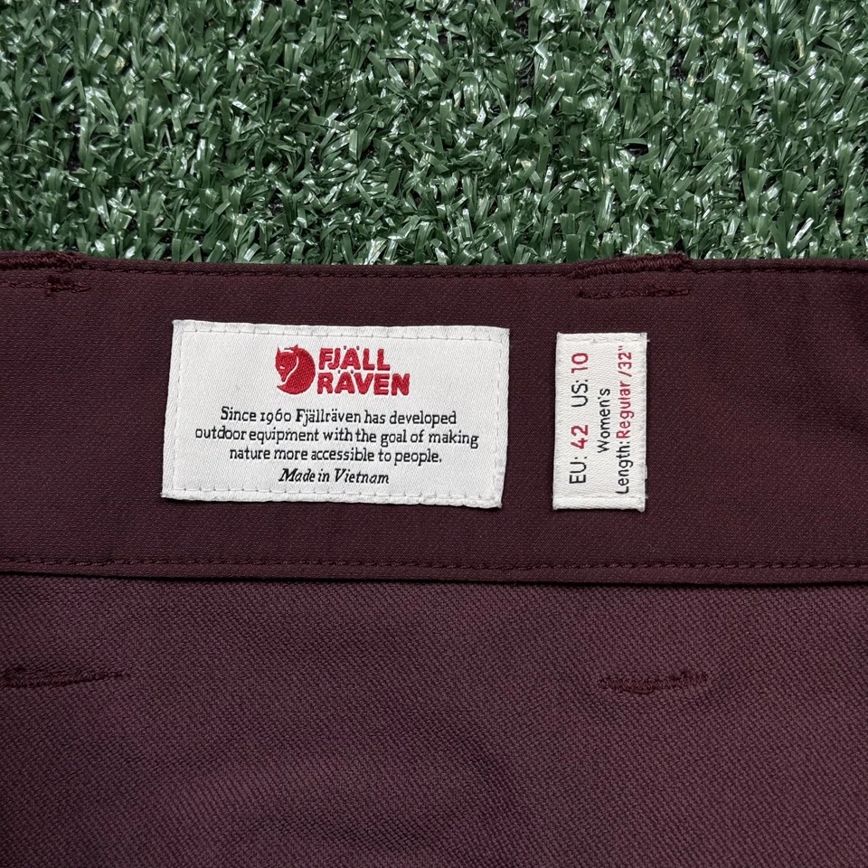 Fjallraven G-1000 Nikka Pants Women's Size 10 Red Cargo Hiking Camping * READ * - Image 2 of 4