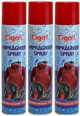 CIGALL # Imprägnierspray 3x 300ml Textil Spray Zelt Boot Imprägniermittel,y