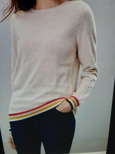 NWT Joules ( UK ) Asha Rainbow Oat Crew 