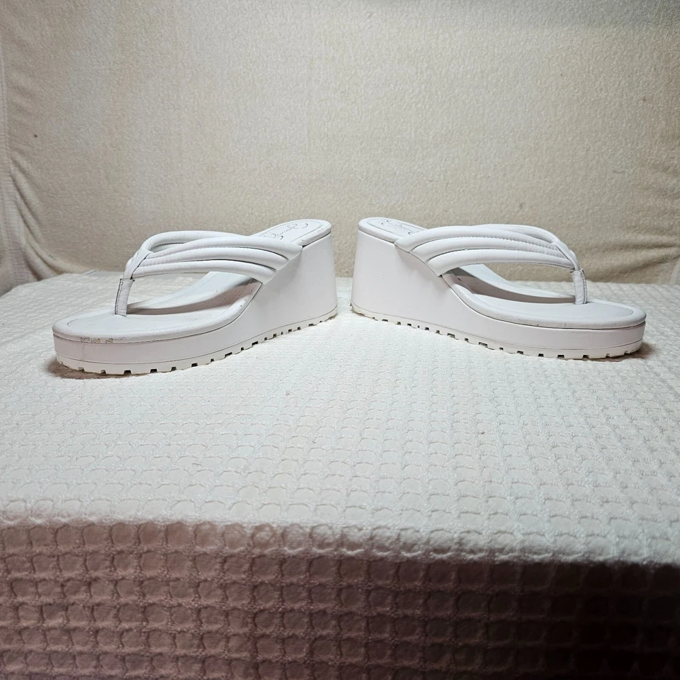 Sandalias de cuña Jessica Simpson Kemnie talla 7 blancas Foto 4 de 4