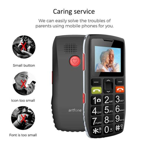 ✅ TELEFONO CELLULARE PER ANZIANI NONNI ARTFONE C1 TASTI GRANDI PULSANTE SOS ✅ - Foto 5 di 8
