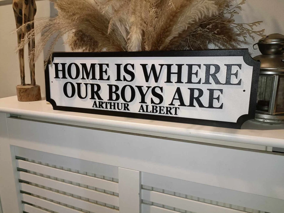 El hogar independiente es donde están mis hijos | Letrero de calle personalizado look 3D Foto 4 de 4