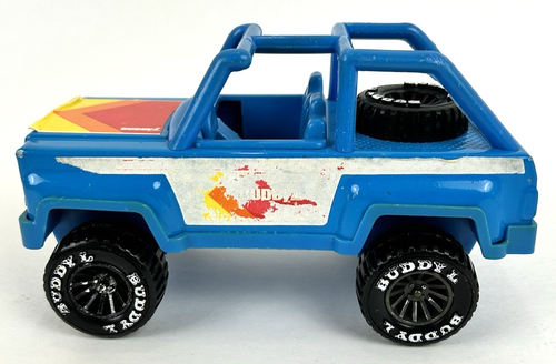 Vintage Buddy L blau Metall Bronco Jeep Blazer mit passendem Kunststoffanhänger BuddyL - Bild 5 von 15