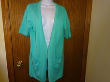 NEW WOMEN'S JOAN RIVERS GREEN SWEATER SIZE MED LONG