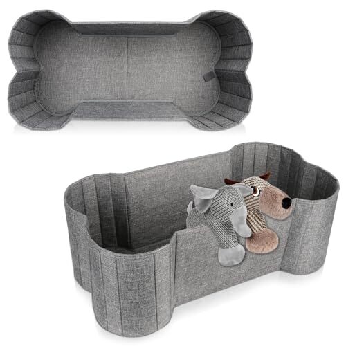 Large Dog Toy Basket 2 Pack Bone Shape Dog Toy Box Foldable Fabric large-dog-toy-basket-2-pack-bone-shape-dog-toy-box-foldable-fabric