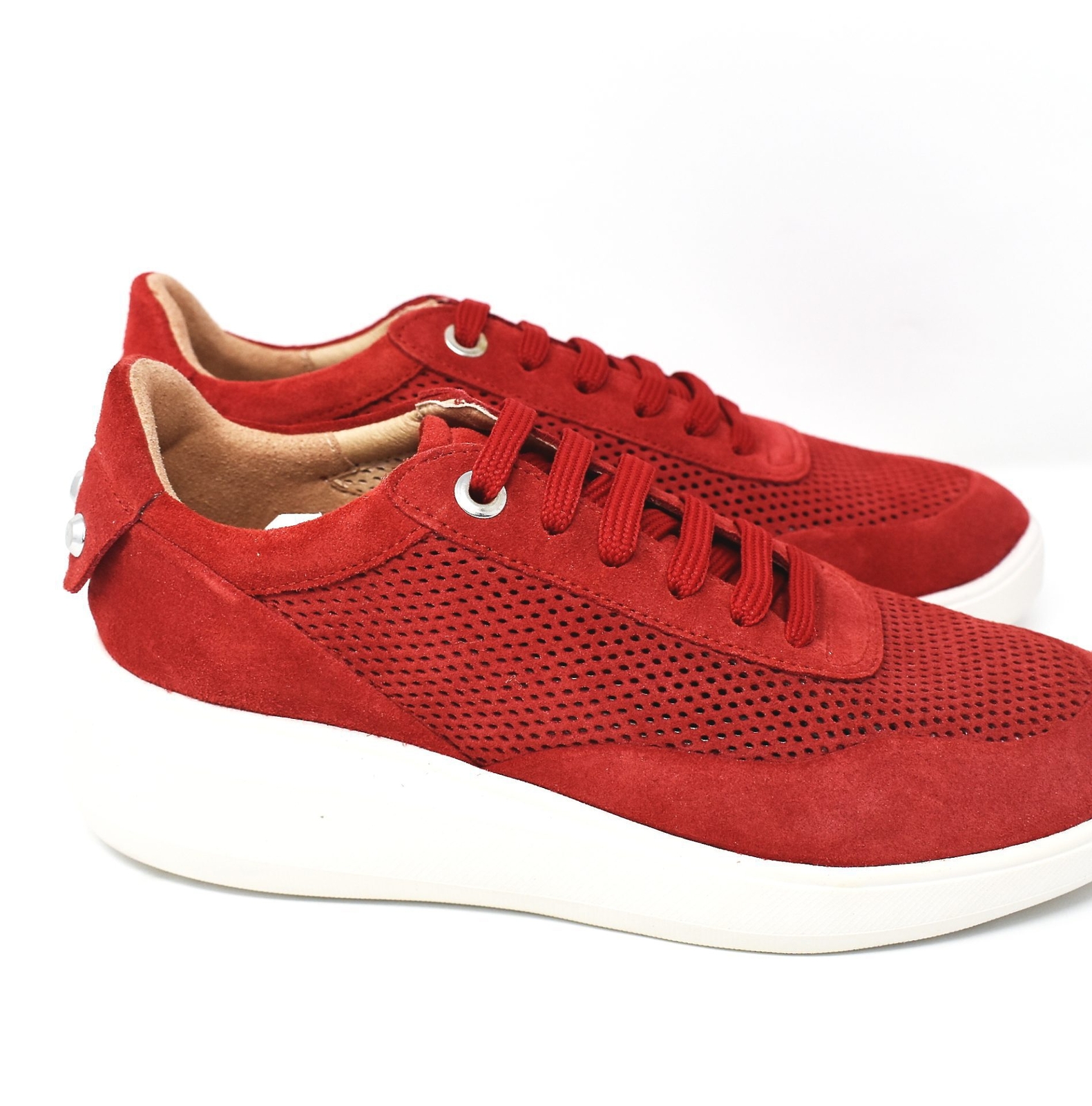GEOX RESPIRA geox Sneakers D Rubidia E Suede Red UK 3 US 6 EU 36