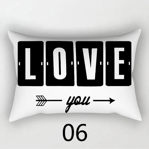 Fashion Geometric Printed Throw Pillowcases Black White Cushion Covers 30×50cm - Picture 7 of 47