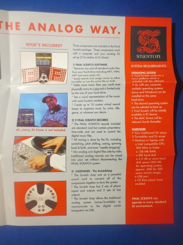 Stanton Final Scratch Digital Analog Brochure Catalog Factory Original   - Bild 2 von 3