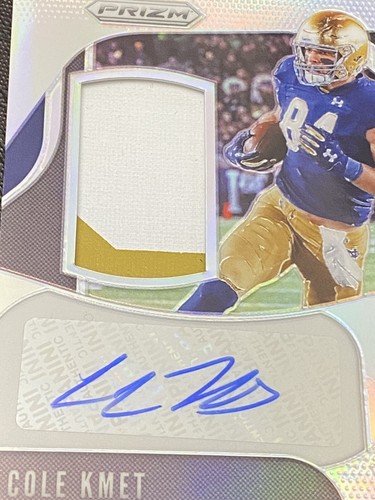 Chronicles Draft Prizm Cole Kmet 2020 autógrafo automático parche RPA RC 49/49 1/1 - Imagen 2 de 4