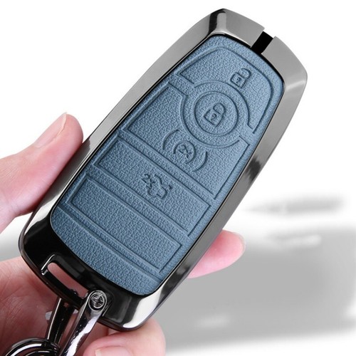 Zinc Alloy Leather Car Key Case Cover For Lincoln MKZ Navigator MKC Continental - Picture 13 of 21