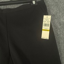 Alfred Dunner Classic Fit Pants Comfort Waist Easy Care Black 14 Buisness Work