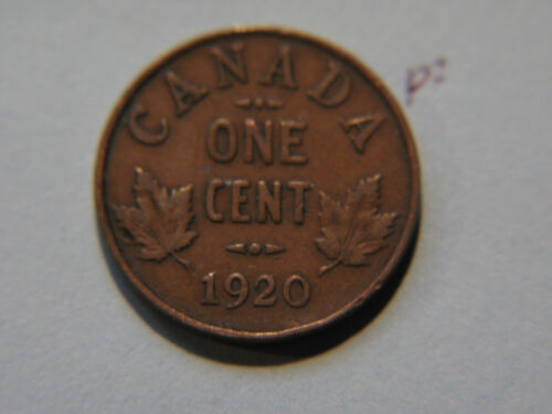  1920 Canada Canadian Small 1c  (One) Cent Coin - Picture 1 of 2