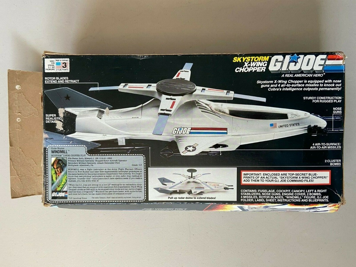 jiyong☆88 1988 GI JOE Skystorm X-Wing Chopper Vehicle Vintage w/ Box