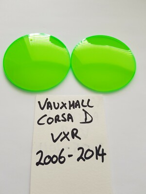 VAUXHALL CORSA D VXR 2006-2014 TRANSPARENT APPLE  GREEN FOGLIGHT PROTECTORS