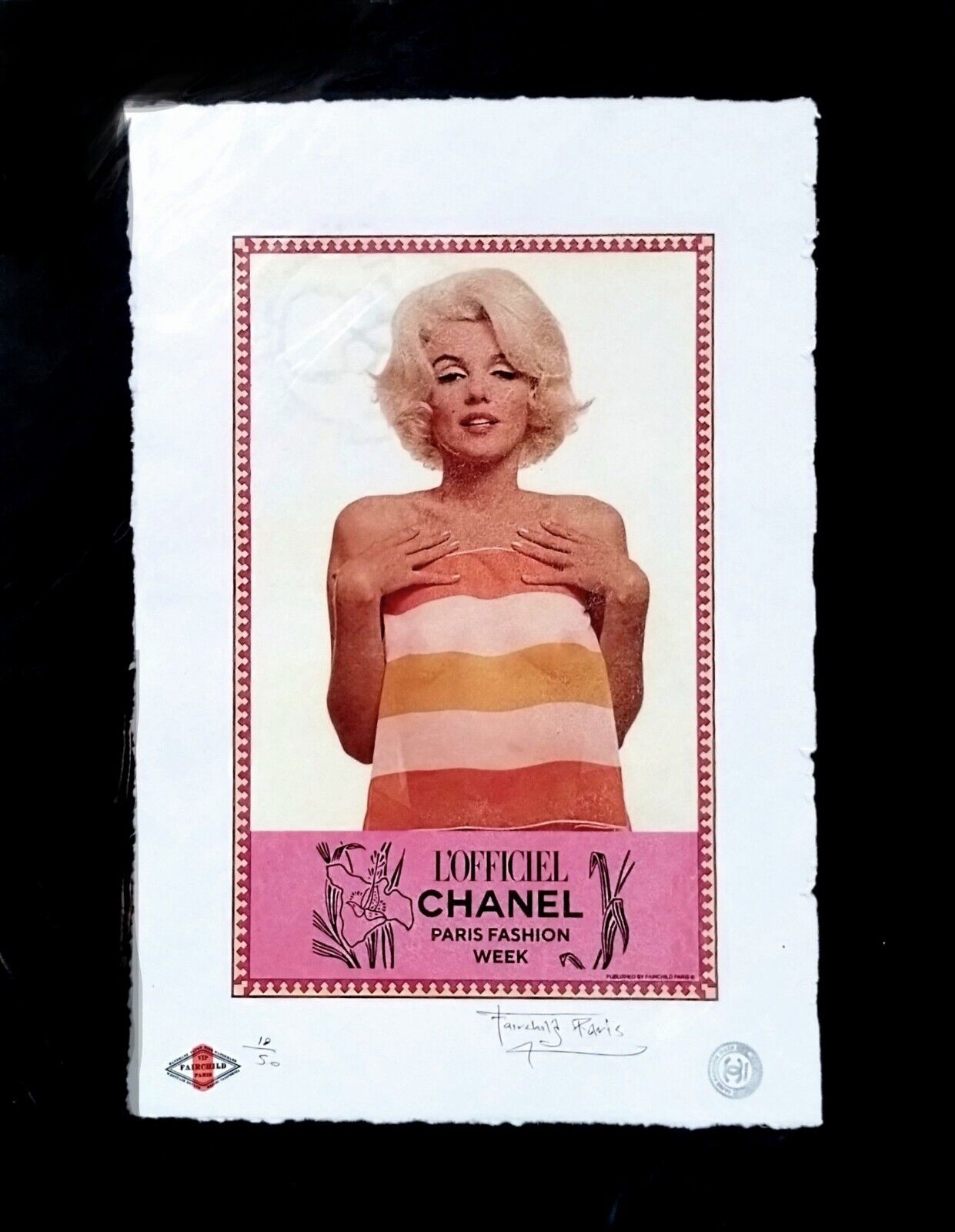 Marilyn Monroe, CHANEL, L'OFFICIEL, Ltd. Edition 22x15x Signed Fairchild  Paris