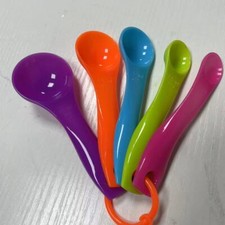 5pcs /set Measuring Spoons Colorful Plastic Measure Spoon Kitchen Accessories 