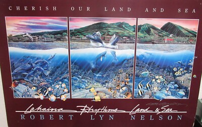 Robert Lyn Nelson 額入りポスター　サインあり ROBERT LYN NELSON CHERISH OUR LAND & SEA HAND SIGNED POSTER | eBay