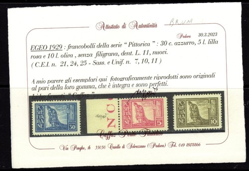 Egeo General Emissions Decorative Dentate 11 New Rubber Whole MNH - Picture 2 of 2