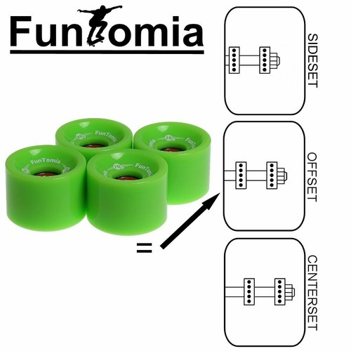 4 Stück FunTomia® Longboard Skateboard Rollen Big Wheels 70x51mm ABEC-9 skaten - Bild 5 von 17