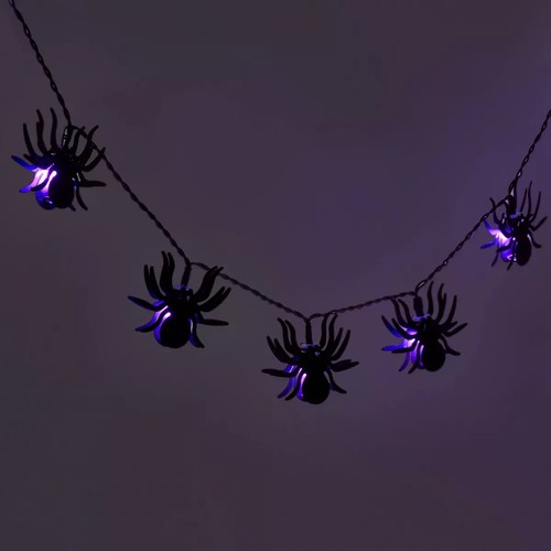 Spider Halloween String Metal Lights Purple-10 ct LED - Hyde & EEK - Picture 3 of 5