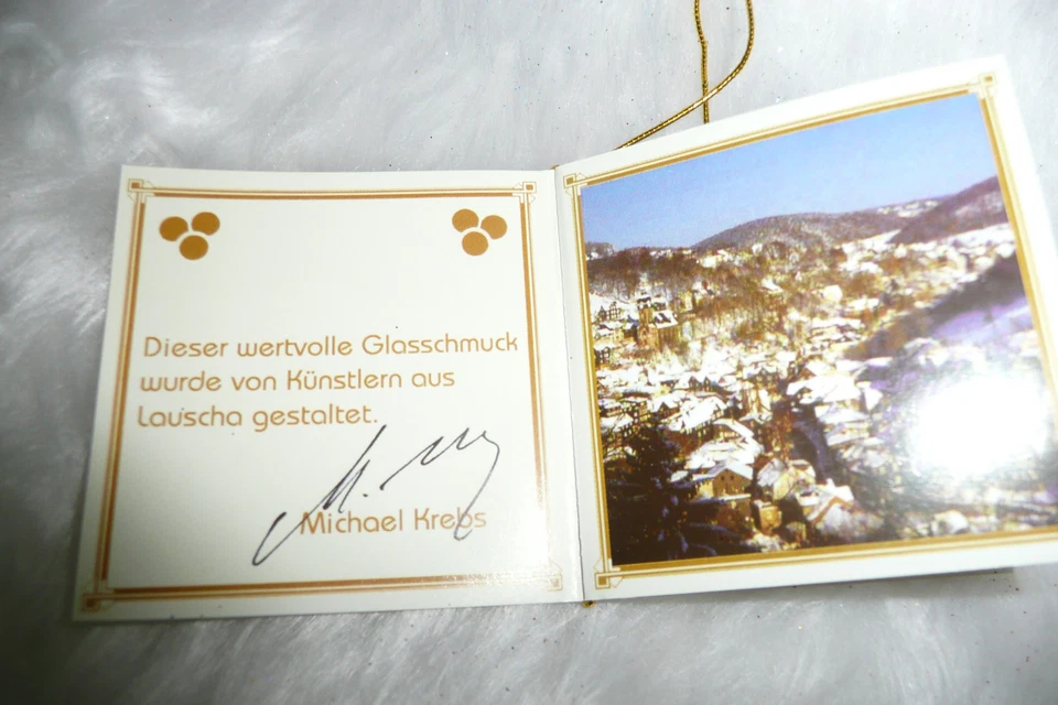 Tannenzapfen Christbaumkugel Weihnachtskugel Christbaumschmuck Krebs Lauscha gr - Bild 4 von 4