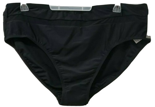 Time And Tru Damen Bikinihose Übergröße 2X schwarz mit Netz