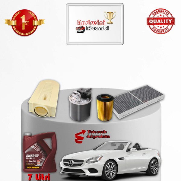 Set Service 4 Filter Und ÖL Mercedes SLC 250 D R172 150KW 204CV Von 2016--image