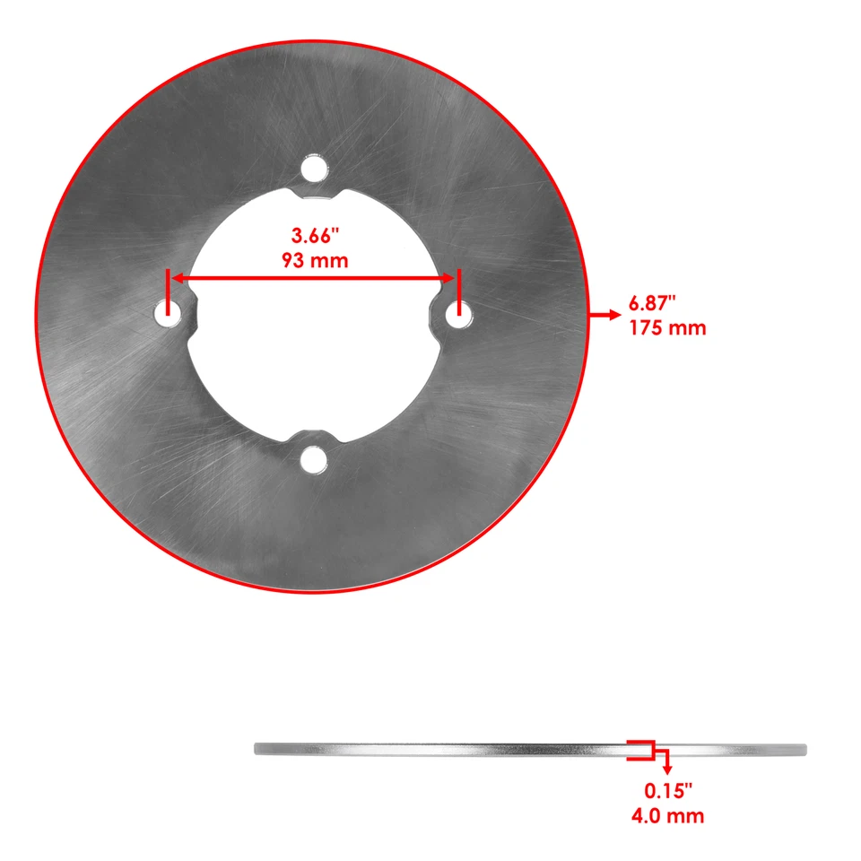 2X Brake Disc With Pads Front Left & Right For Polaris Xpress 300 1996-1999 - Image 2 of 4