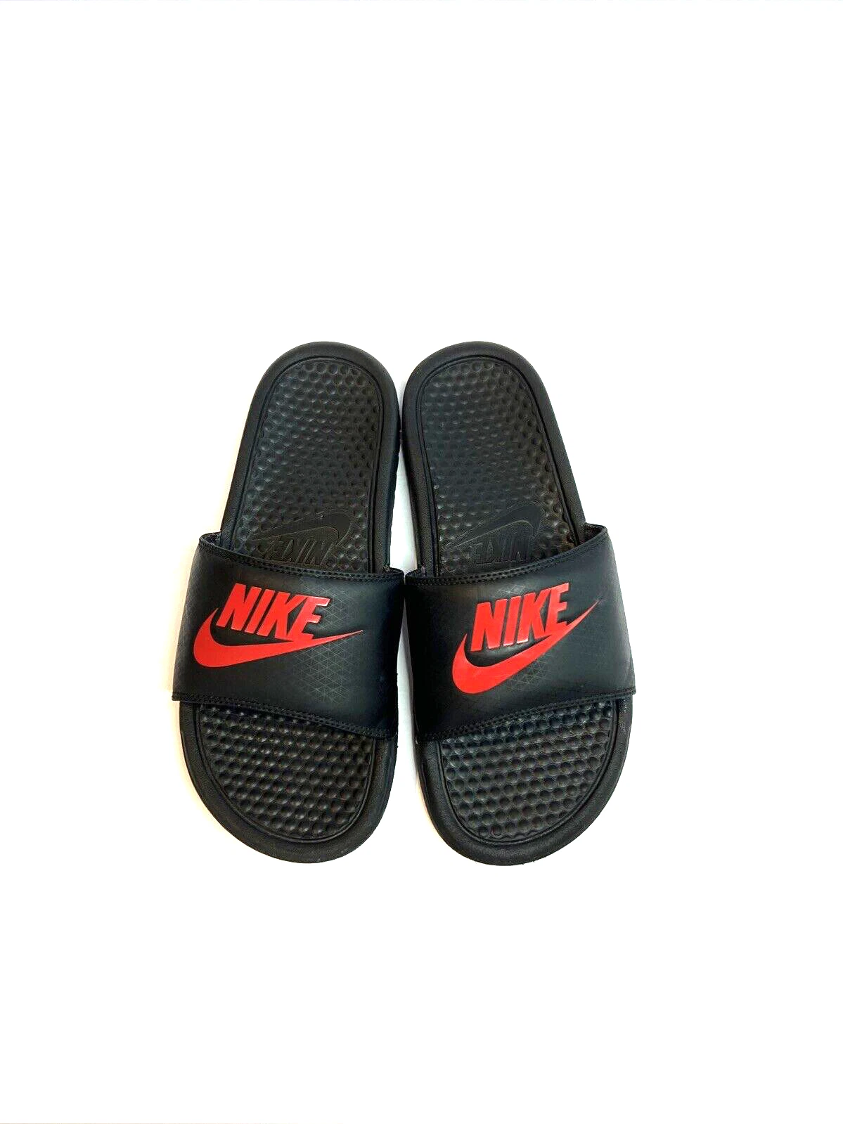 Nike Benassi JDI sandali neri e rossi slide uomo taglia 7 343880 060