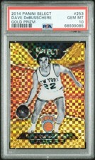 Dave DeBusschere 2014-15 Panini Select #253 Courtside Gold Prizm /10 PSA 10 GEM