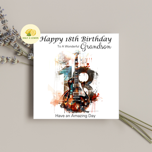 18th Birthday card, ANY Relative, Son, Grandson, Nephew, Rock Music - Picture 8 of 9