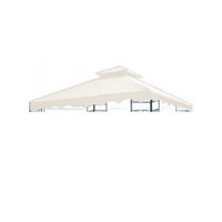Ersatzoberteil FüR Pavillon YF-3137R, 3 X 3 M WeißE Polyester-Abdeckplane