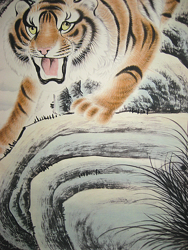 Chinese Museum Collection Painting tiger by Zhang Shanzi