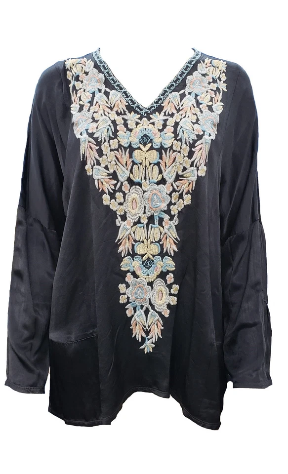Johnny Was Birdy Satin Blouse - B14318-D - Photo 1/1