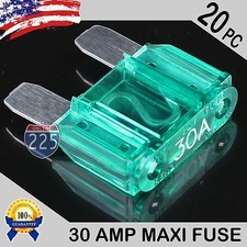 20 Pack 30A AMP Platinum Plated Large Audio Blade MAXI Fuse 12V 24V 32V Auto US