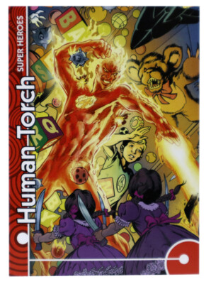 2013 Fleer Marvel Retro Human Torch Sticker Insert Card #4