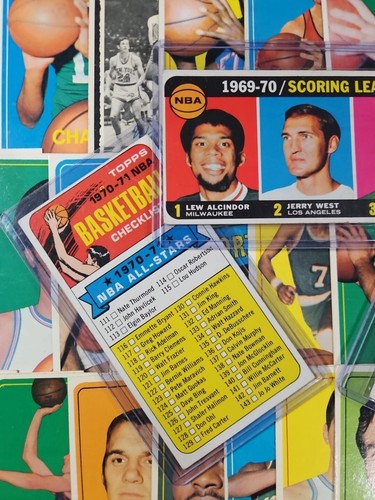 1970-71 Topps BASKETBALL TALL BOY Partial Set of 60 W/Wilt & Kareem Mid Gradeš„ - Picture 6 of 9
