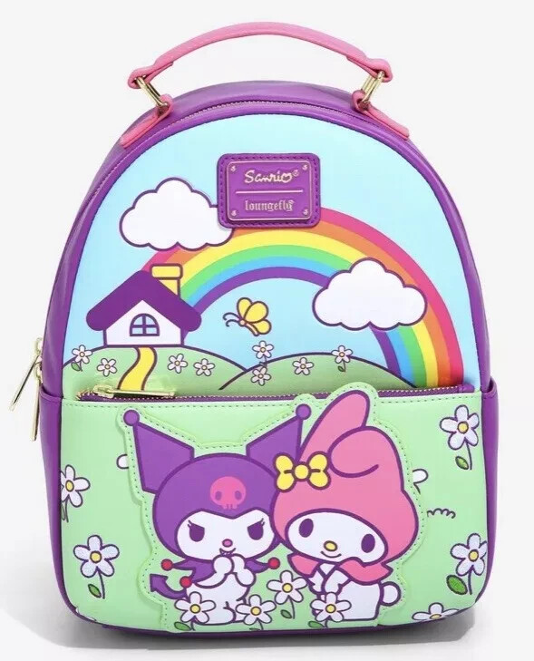 Sanrio My Melody & Kuromi Loungefly mini backpack! Excellent condition! Loungefly Sanrio My Melody & Kuromi Cake Mini Backpack  main image 4