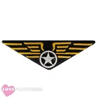 FLYING BADGE PILOT FANCY DRESS COSTUME ACCESSORY AVIATOR CAPTAIN AIR FORCE